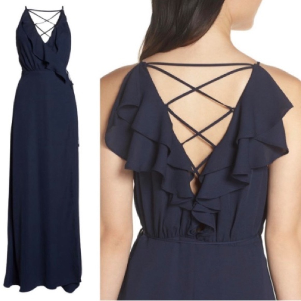 Wayf navy blue Formal dress